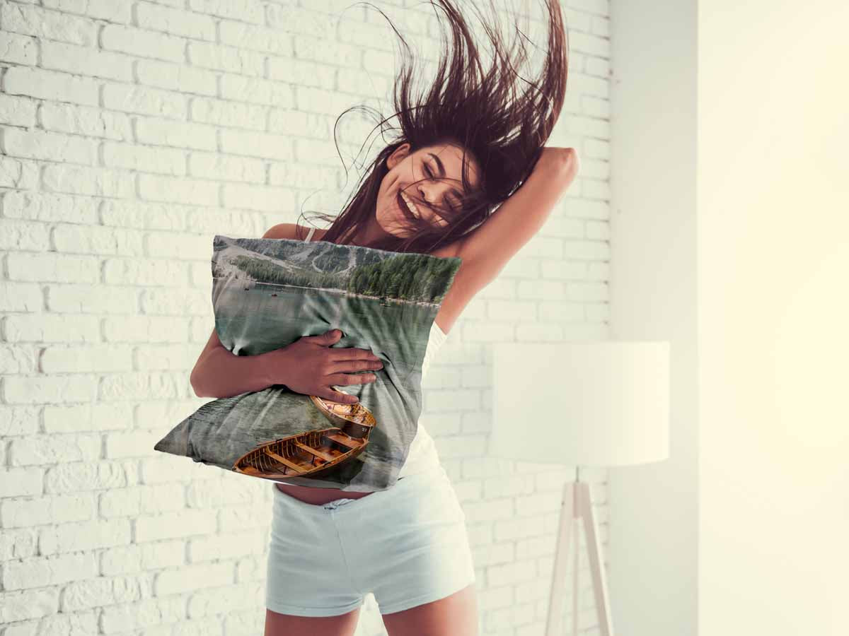 Gezondheidskussen Meer met boten