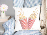 Gezondheidskussen wit met popcorn