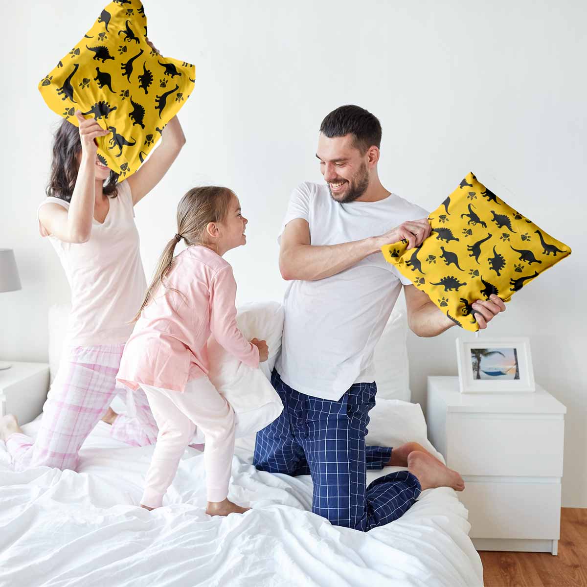 Gesundheitskissen Gelb mit Dino