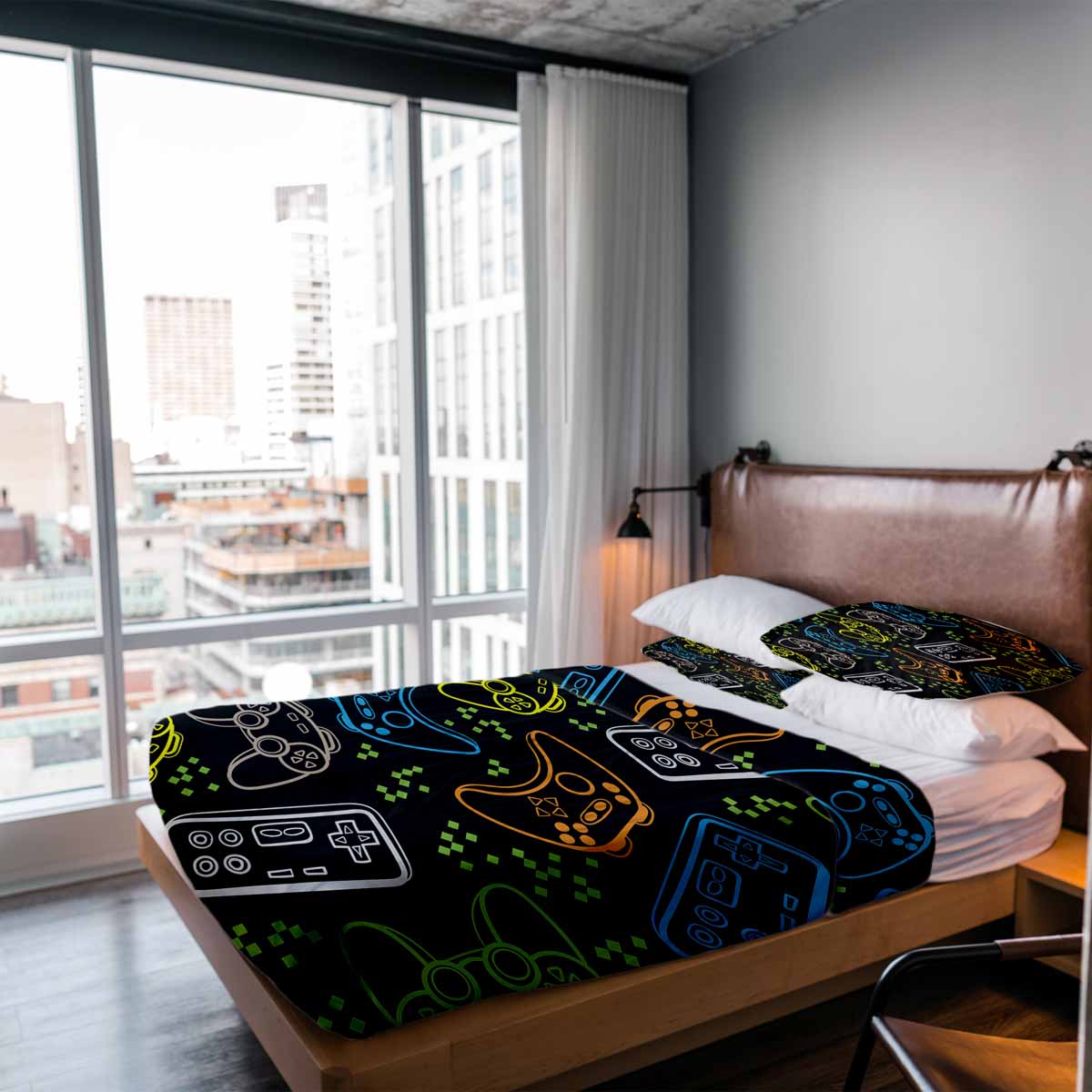 Therapiedekens Beddengoed Set Zwart met Spelconsoles