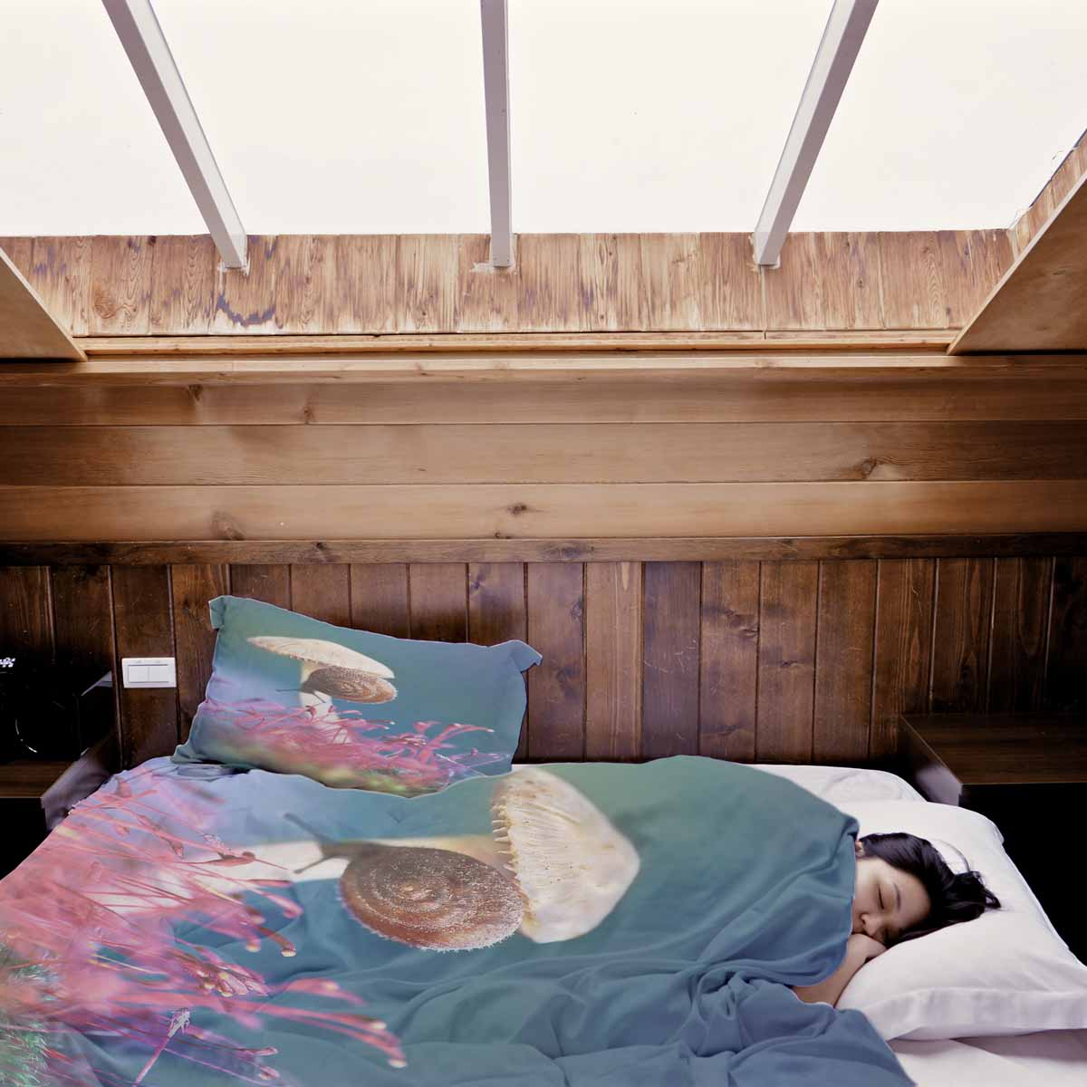 Therapiedekens beddengoedset met paddenstoel en slak