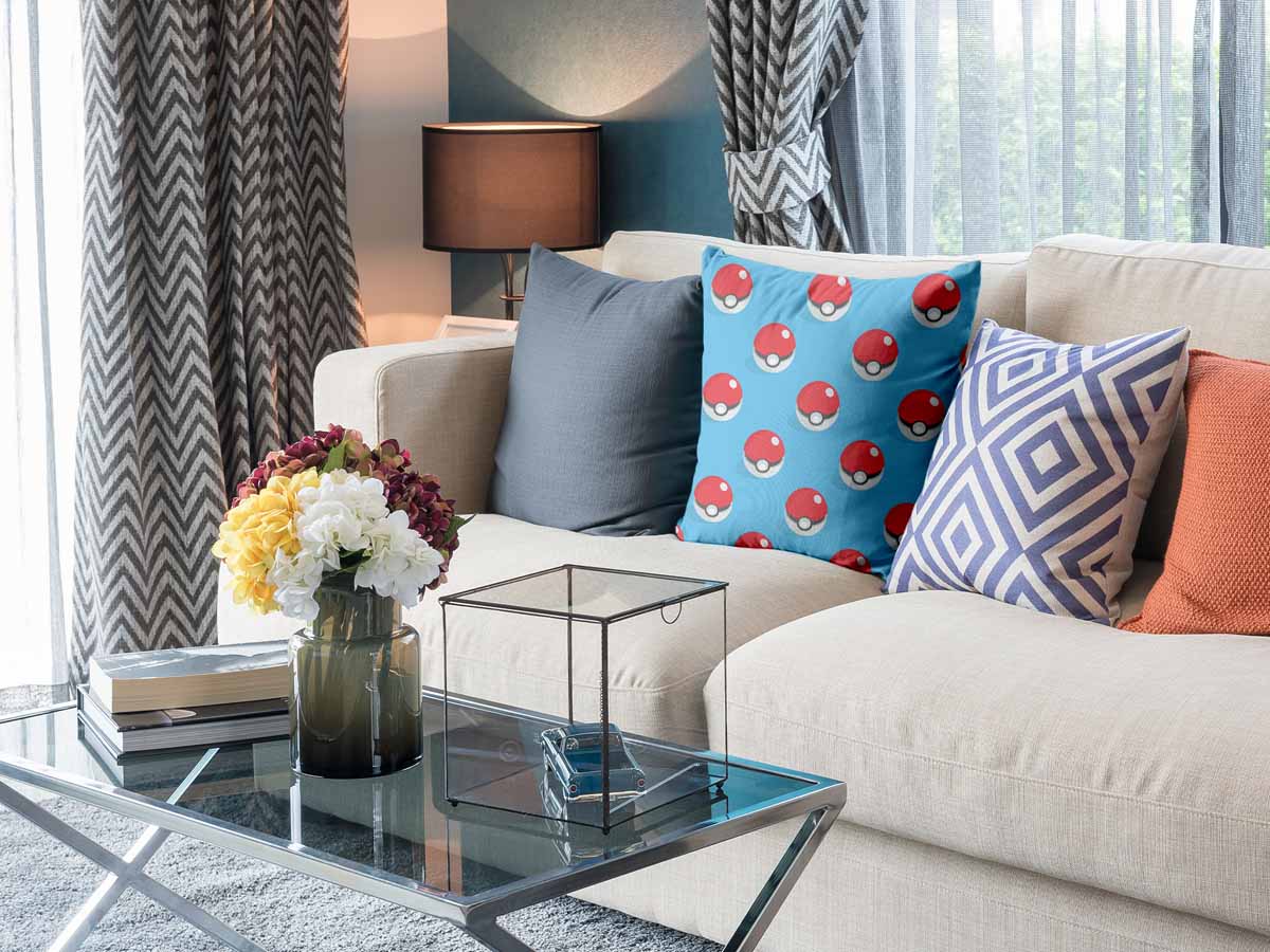 Gezondheidskussen Lichtblauw met Pokemon