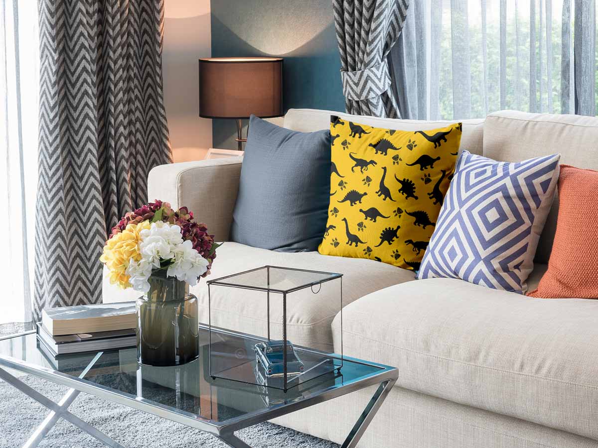 Gesundheitskissen Gelb mit Dino