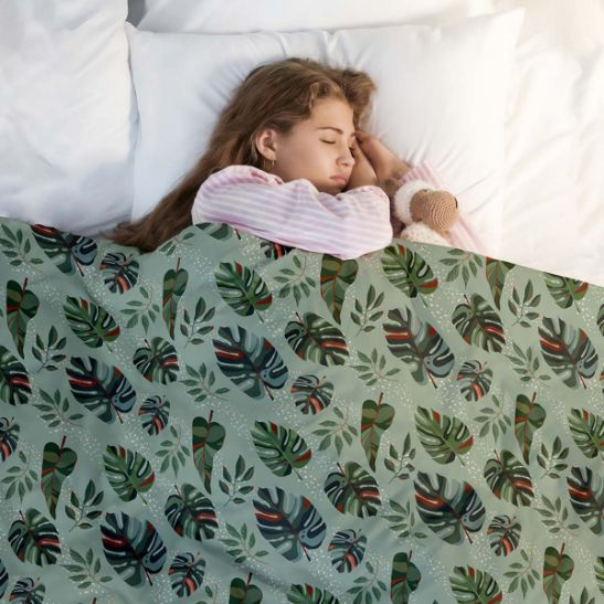 Therapiedekens katoenen hoes Donkere Monstera