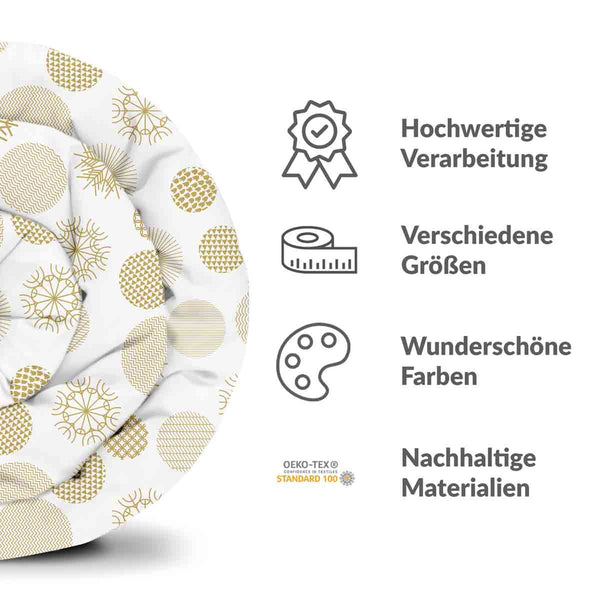 Therapiedekens katoenen hoes gouden kerstversiering