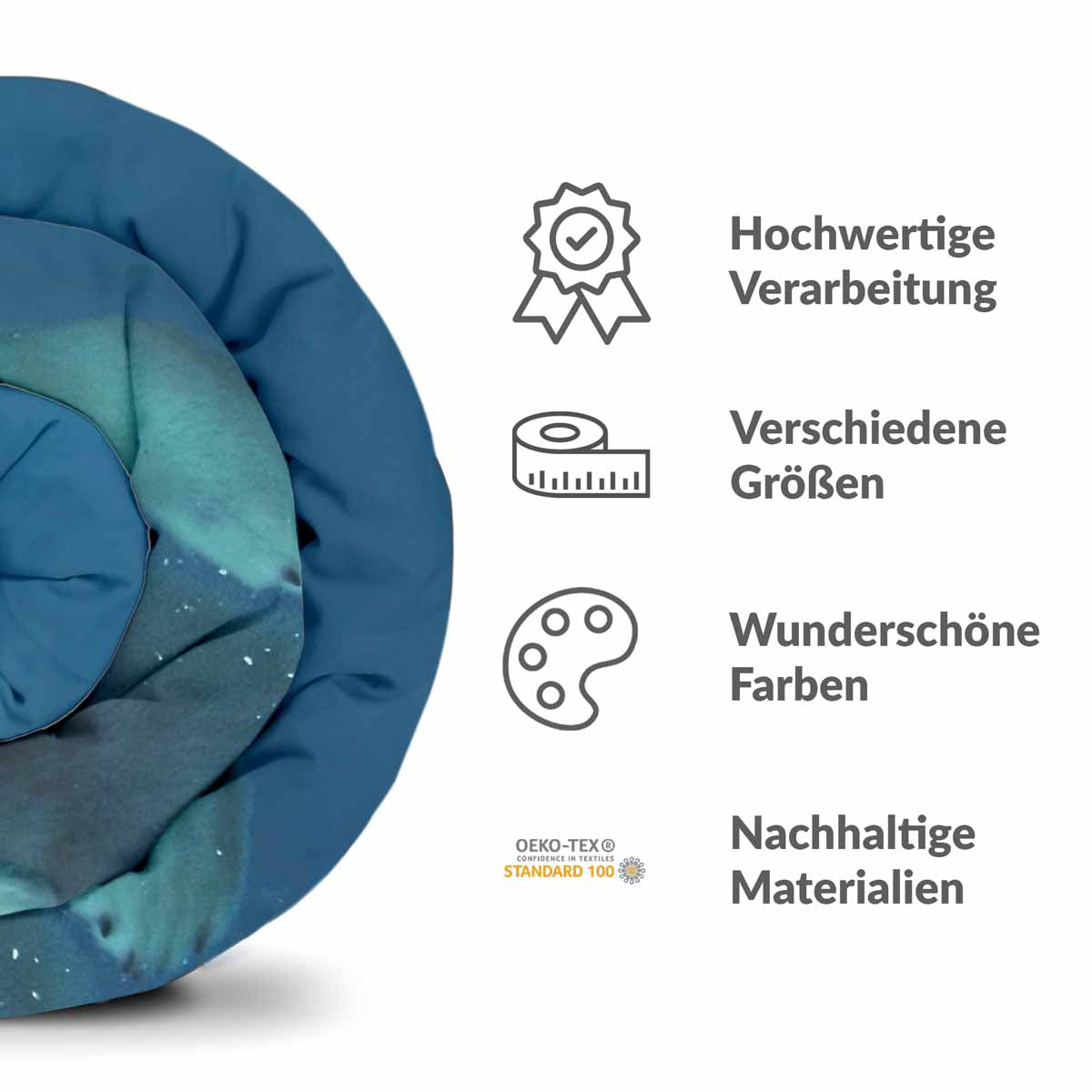 Original Therapiedecke - Baumwollbezug Blau mit Eisbär