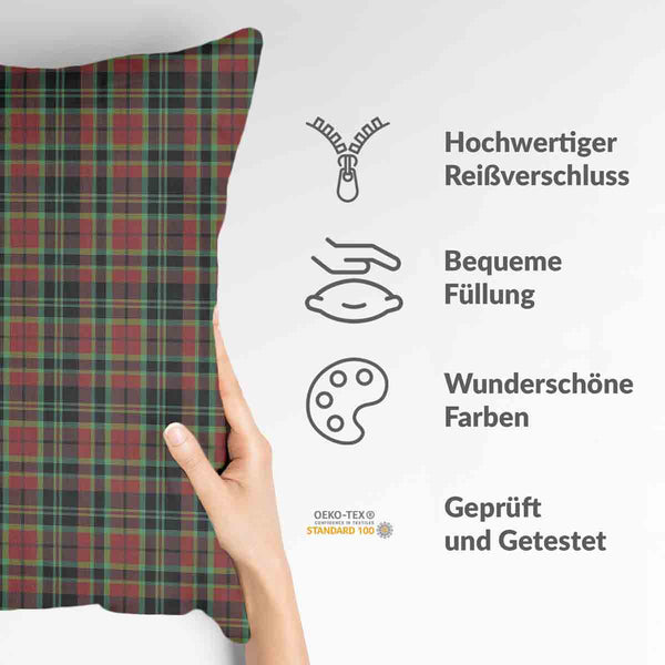 Gezondheidskussen kerstachtig ruitpatroon