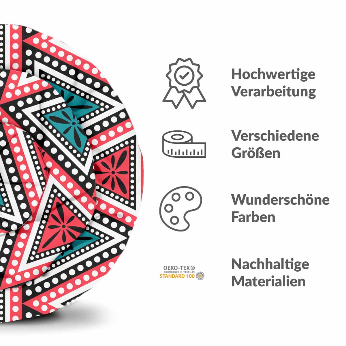 Original Therapiedecke - Baumwoll Bettwäsche Set mit bunten Dreiecken