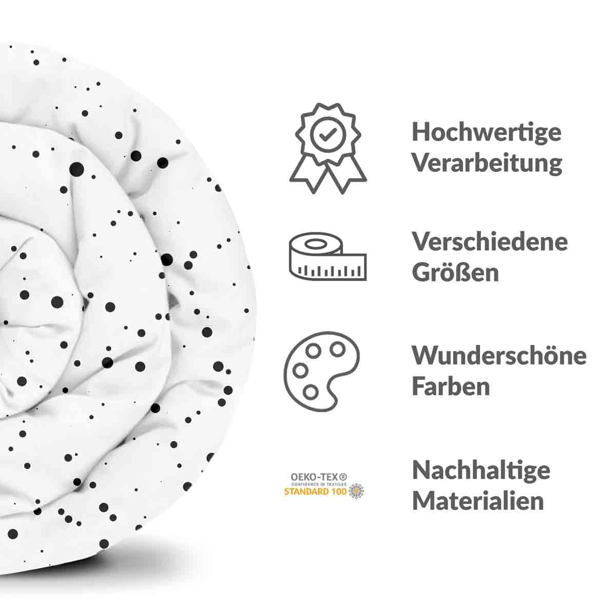 Original Therapiedecke - Baumwollbezug Pünktchen und Anton