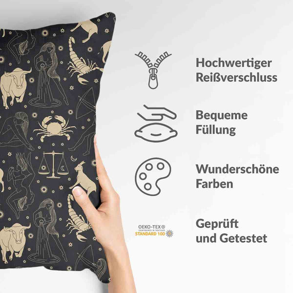 Gezondheidskussen Zwart Sterrenbeelden