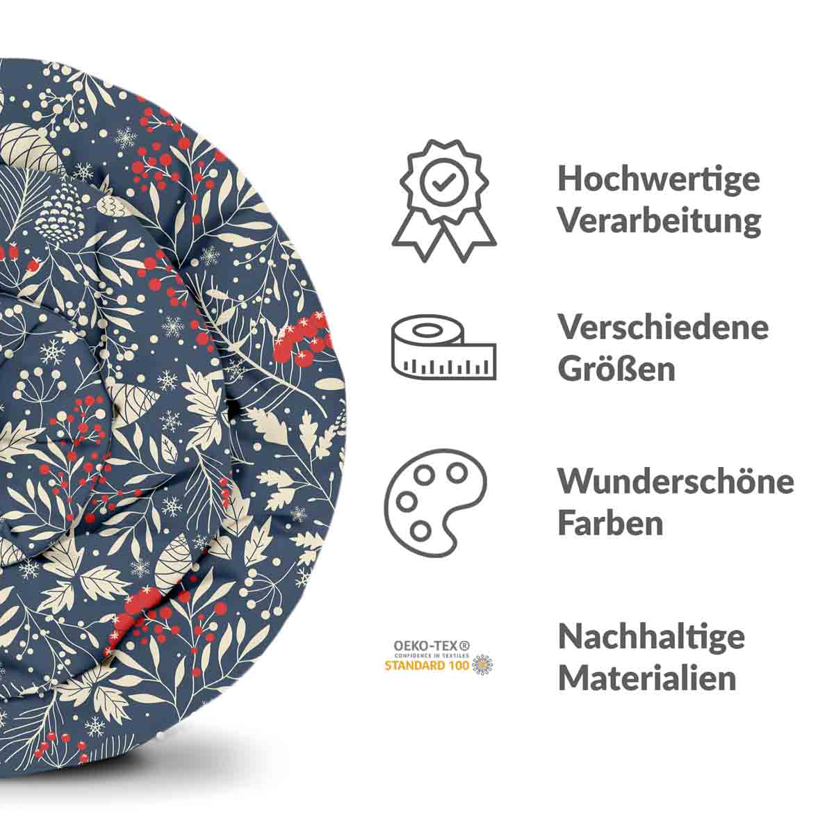 Original Therapiedecke - Baumwoll Bettwäsche Set weihnachtliche Blätter