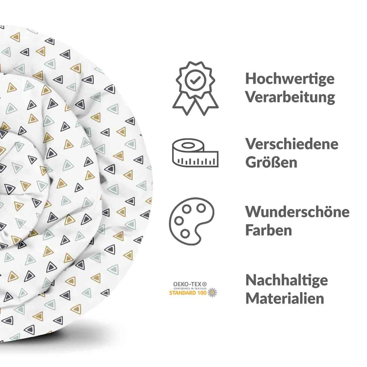 Original Therapiedecke - Baumwollbezug mit kleinen Dreiecken