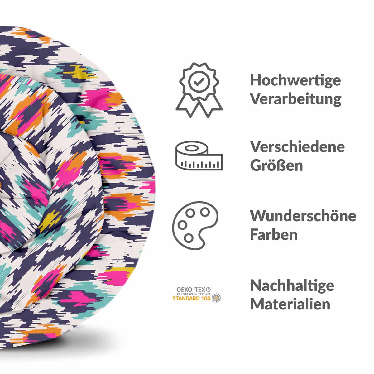 Original Therapiedecke - Baumwoll Bettwäsche Set Bunt mit Leoprint