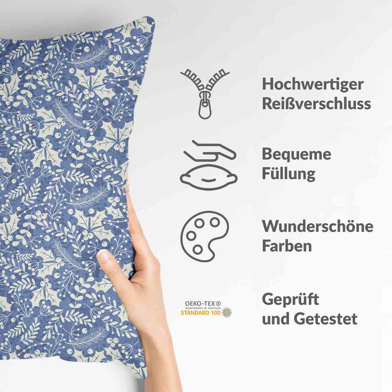 Gezondheidskussen Blauw Kerstmis