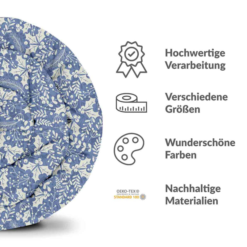 Therapie dekens katoenen hoes blauw kerstmis