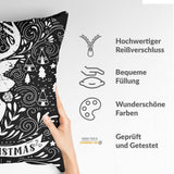 Gezondheidskussen Zwart Vrolijk Kerstfeest