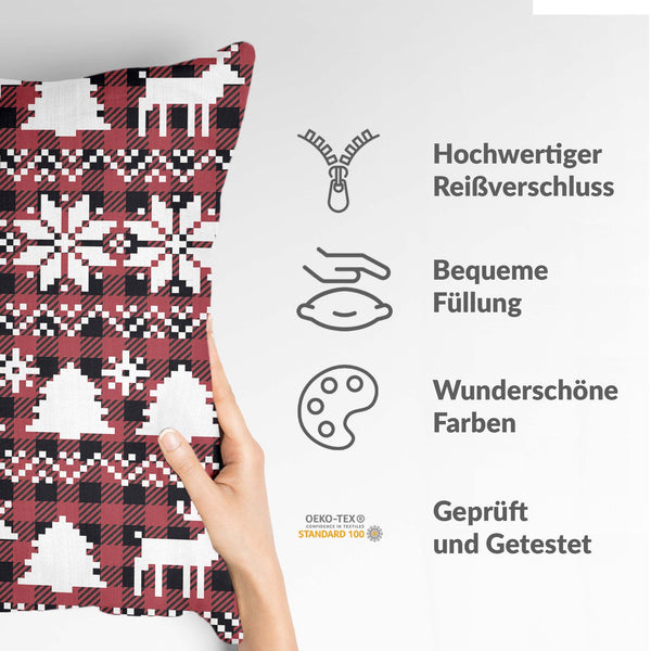 Gezondheidskussen Karo met kerstmotieven