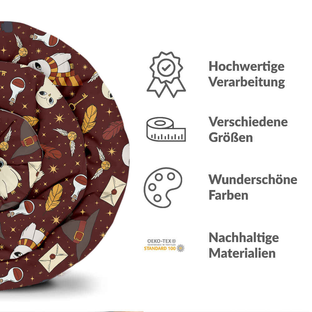 Original Therapiedecke - Baumwoll Bettwäsche Set Braun Hedwig