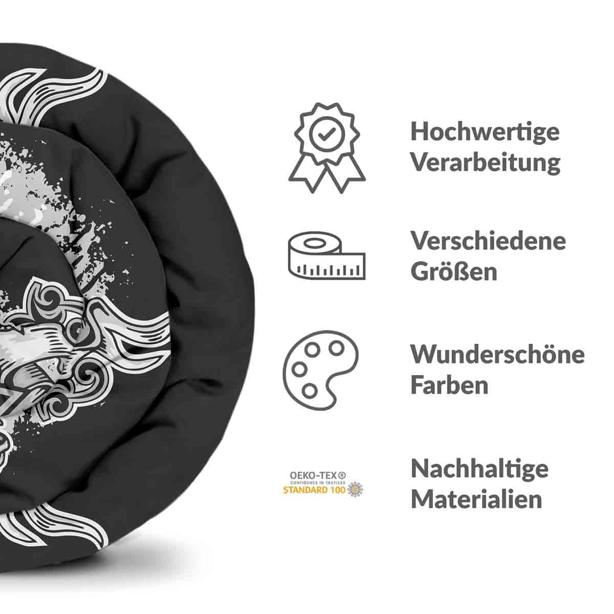 Original Therapiedecke - Baumwoll Bettwäsche Set Schwarz Auge 2