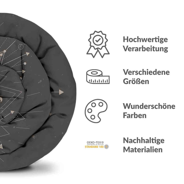 Therapiedekens Beddengoed Set Zwart met Vlinder