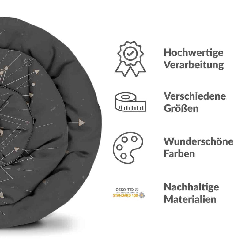 Therapiedekens Beddengoed Set Zwart met Vlinder
