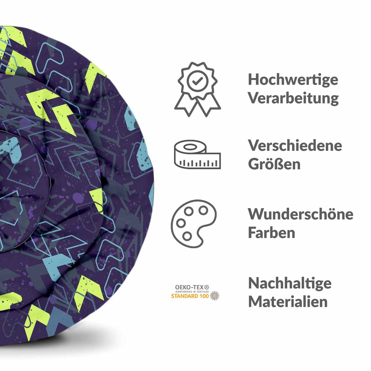 Original Therapiedecke - Baumwollbezug Dunkelblau mit Pfeilen