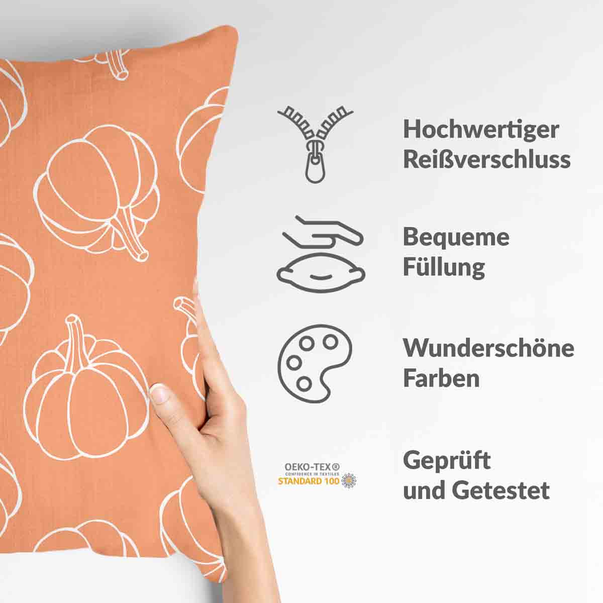 Gezondheidskussen Oranje met Pompoen