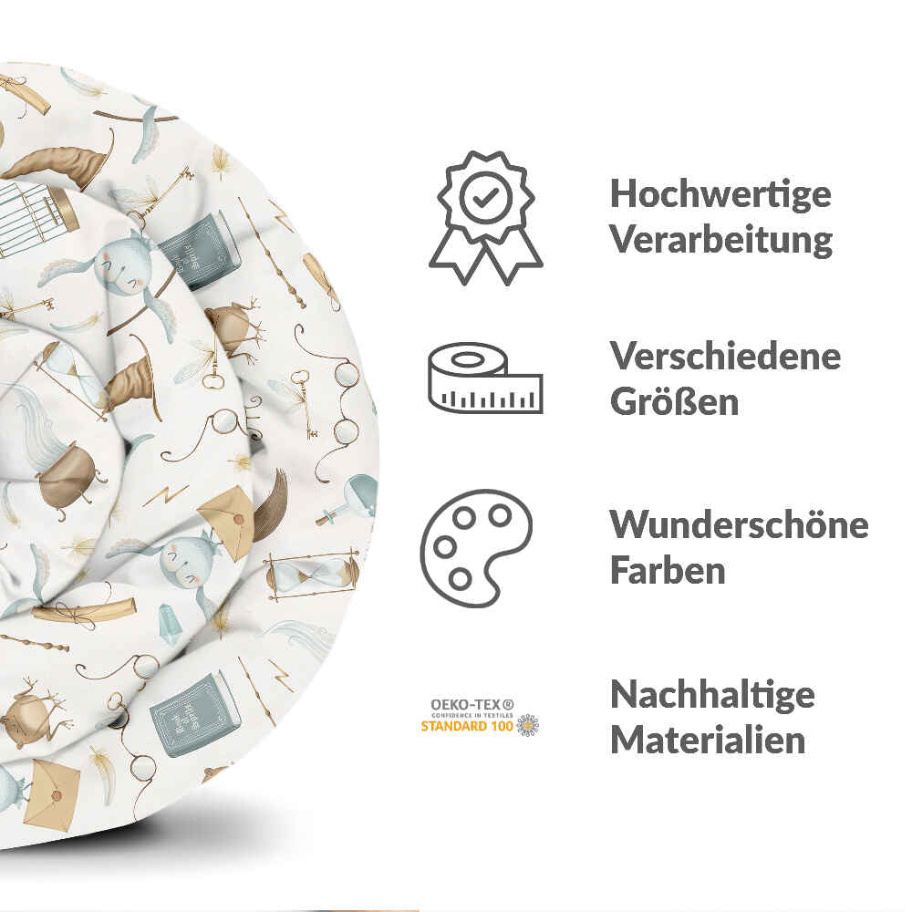 Original Therapiedecke - Baumwollbezug Weiß Magische Dinge