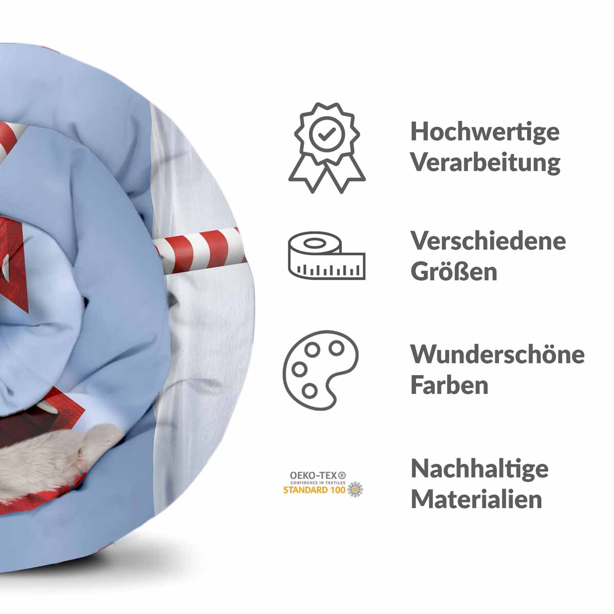 Original Therapiedecke - Baumwoll Bettwäsche Set mit Santa