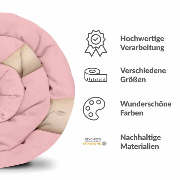 Therapiedekens beddengoed set roze met drakenfruit