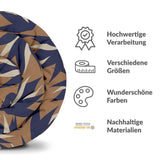 Therapiedekens katoenen hoes bruin met blauwe bladeren