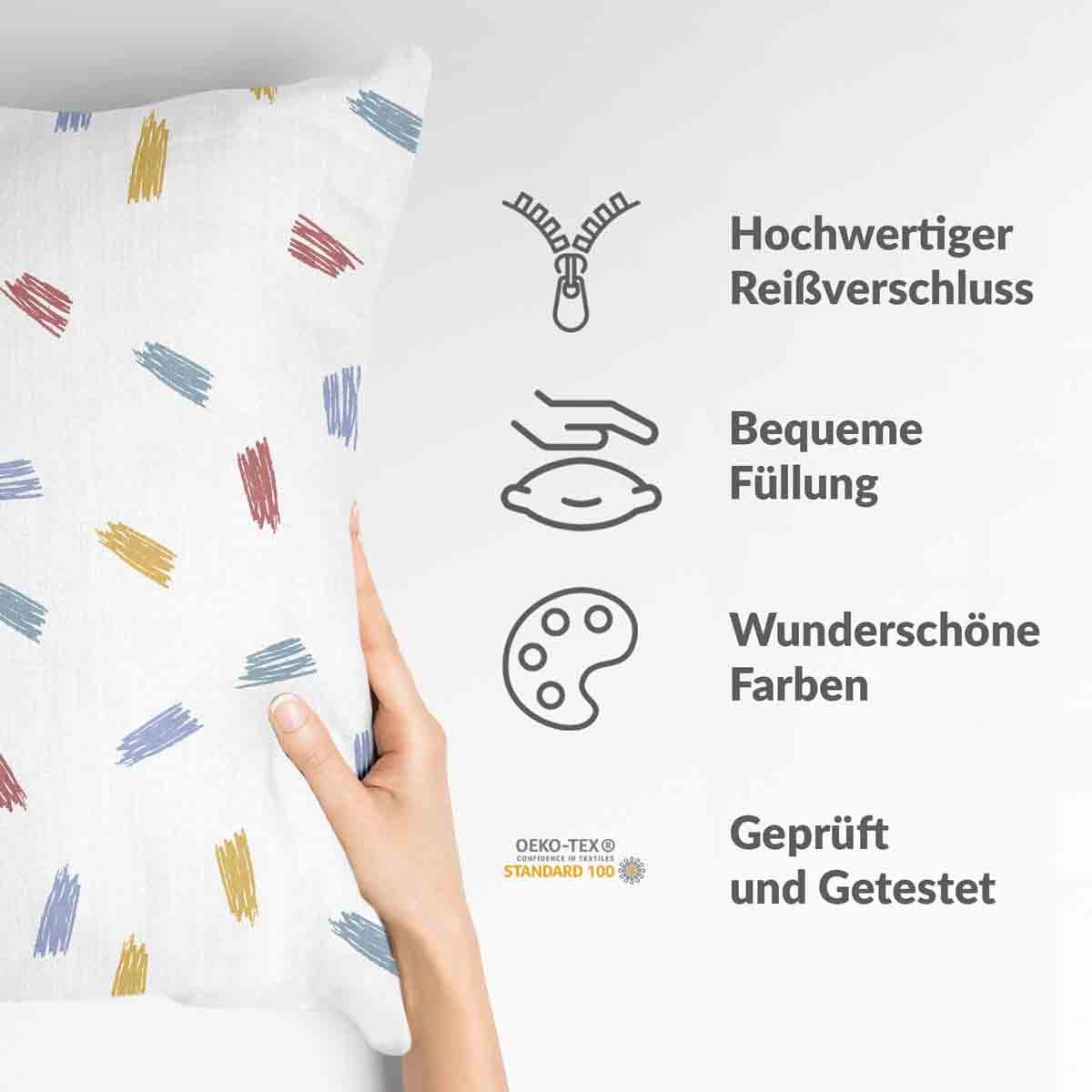 Gezondheidskussen bonte strepen