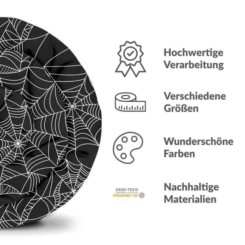 Therapiedekens Beddengoed Set Zwart met Spinnenweb