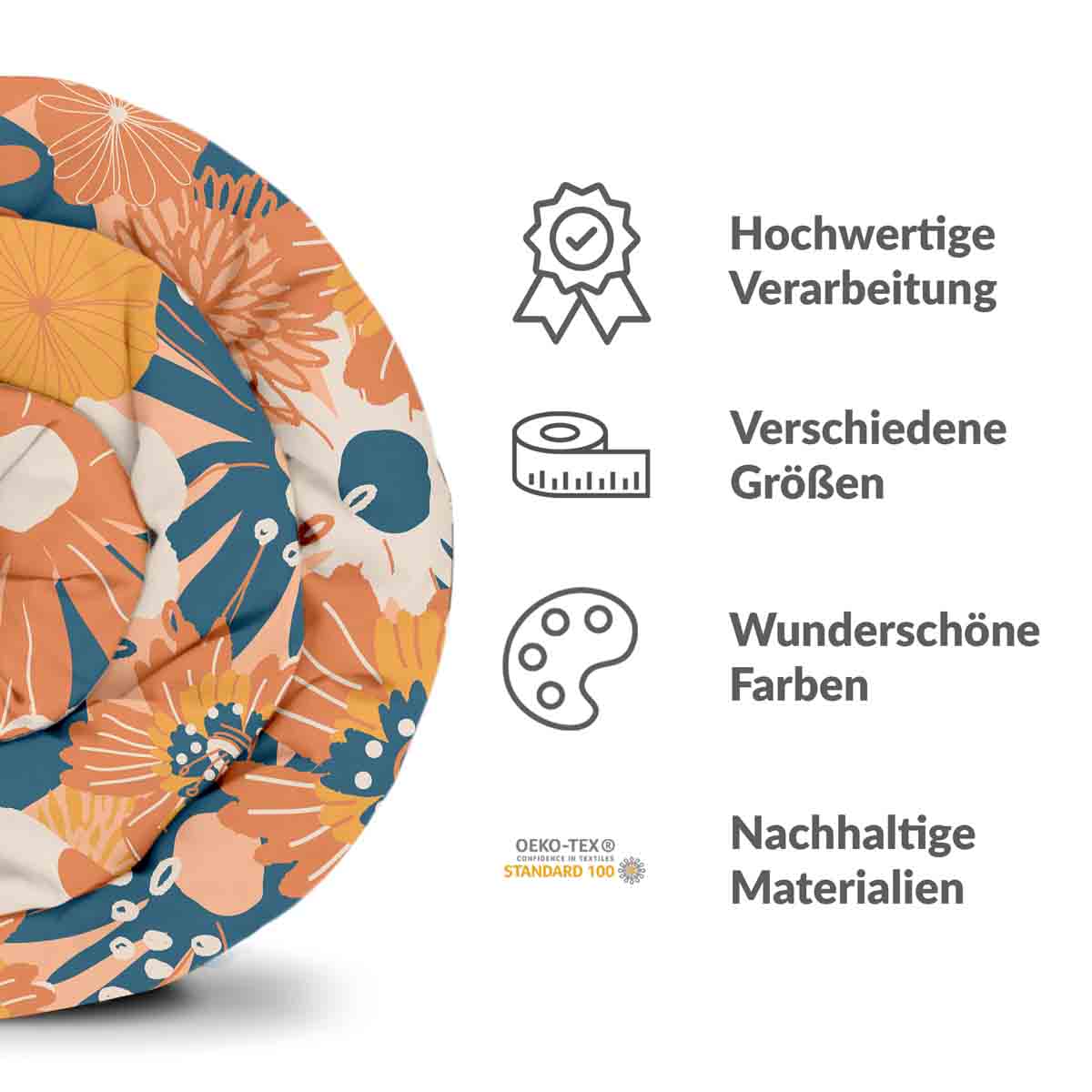 Original Therapiedecke - Baumwoll Bettwäsche Set mit Gerbera Blumen