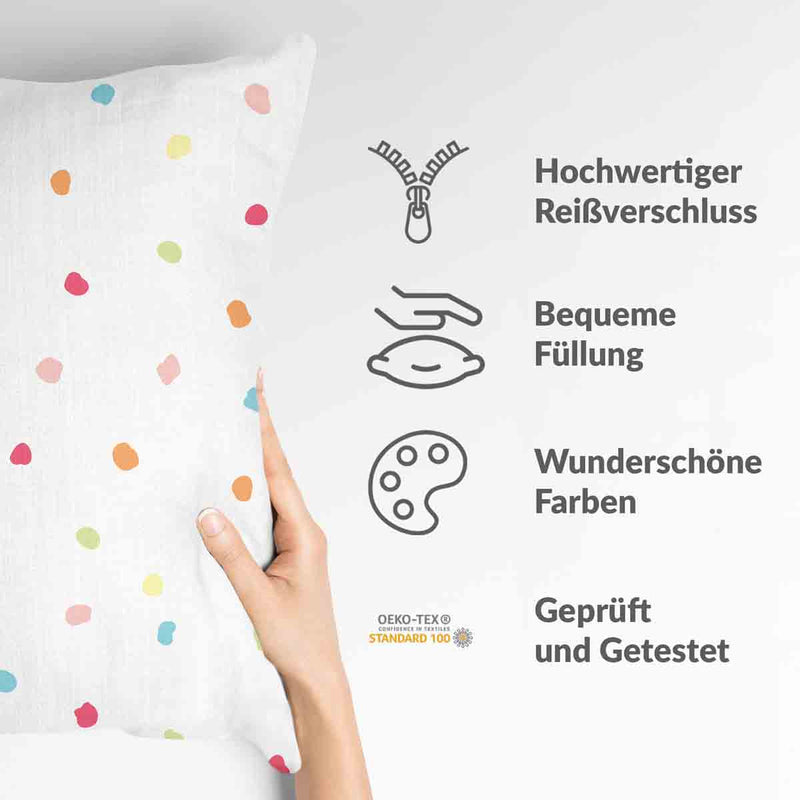 Gezondheidskussen stippen kleurrijk