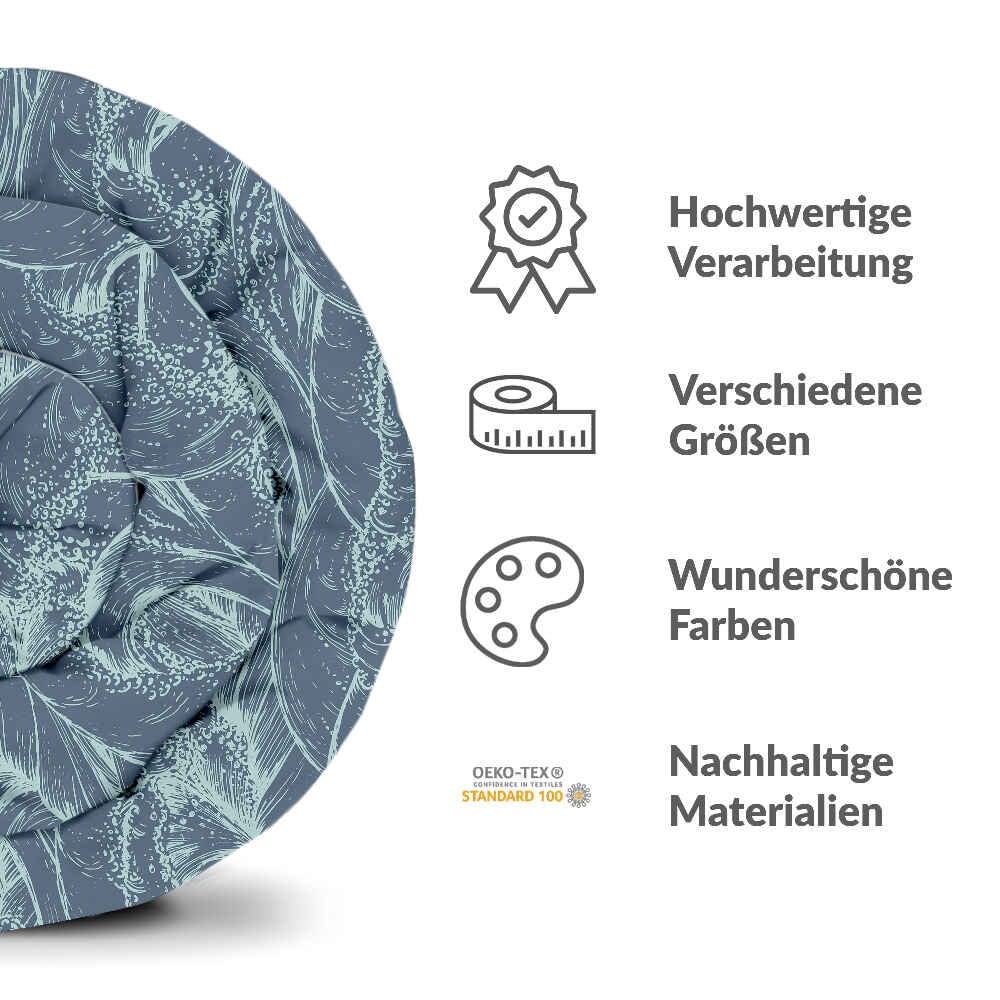 Original Therapiedecke - Baumwollbezug Wellen im Meer