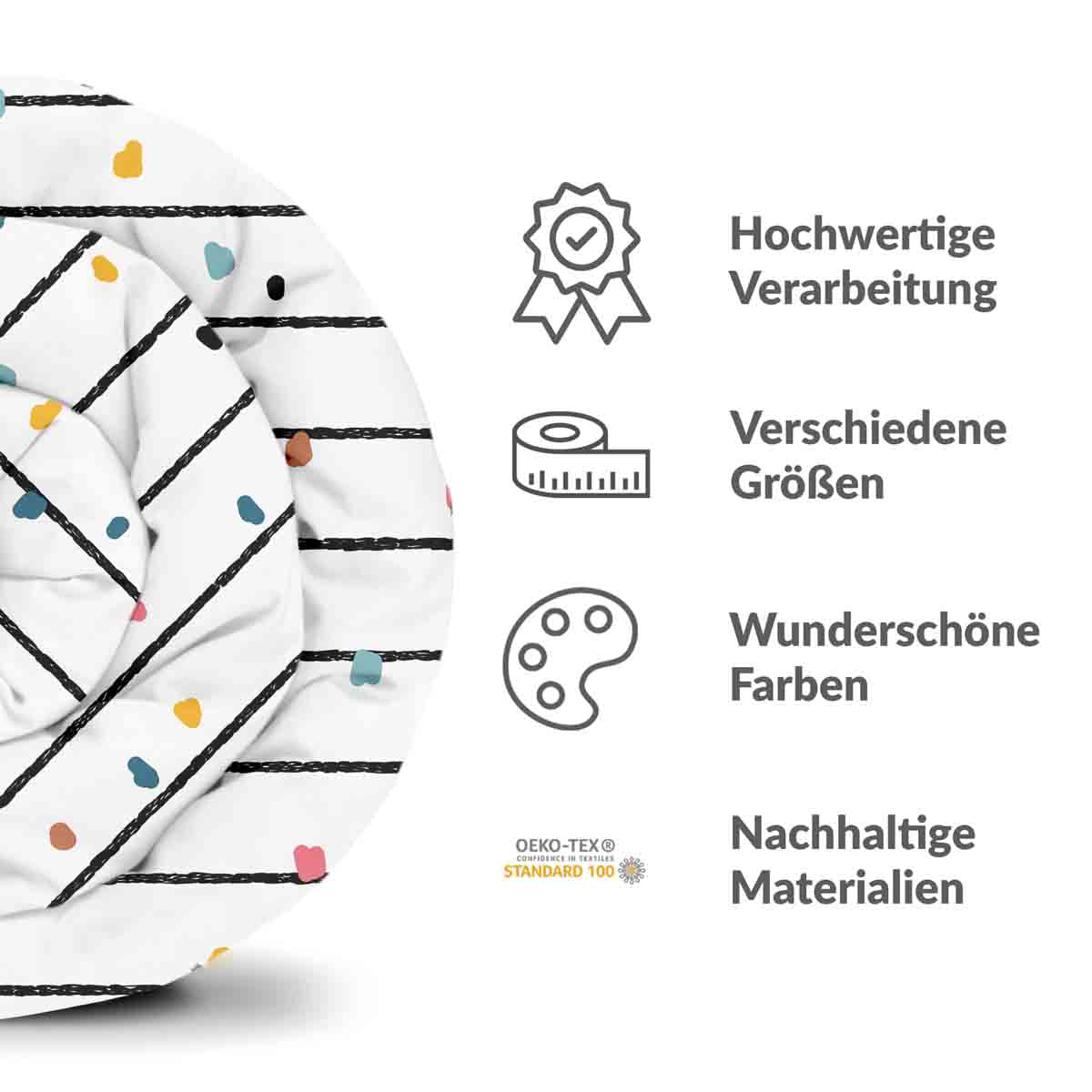 Original Therapiedecke - Baumwollbezug mit bunten Punkten