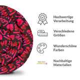 Therapiedekens katoenen hoes zwart met opschrift Love