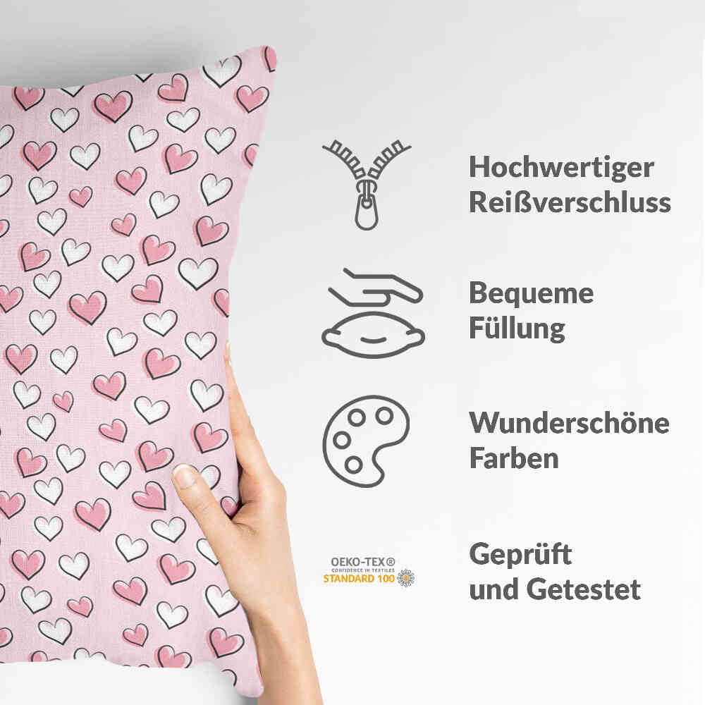 Gezondheidskussen schattige hartjes