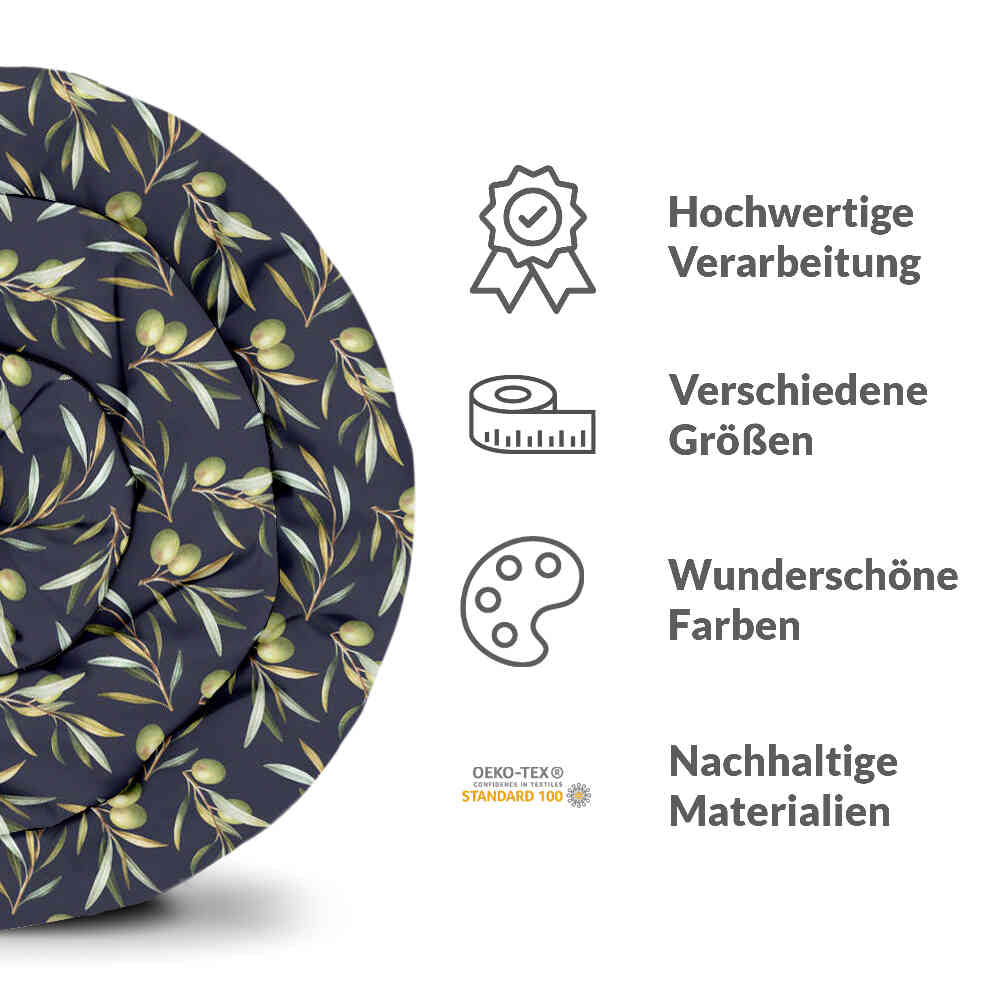Original Therapiedecke - Baumwollbezug mit Oliven