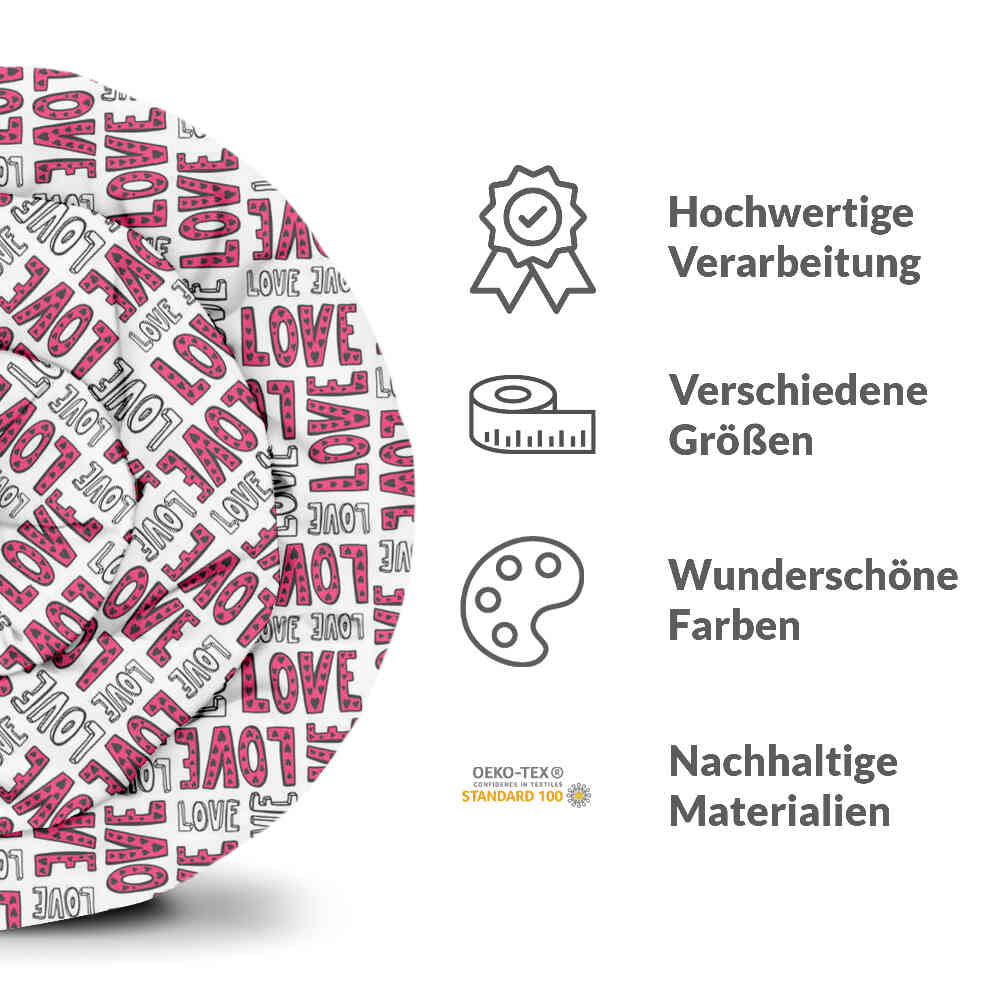 Originele therapiedeken - katoenen hoes wit L.O.V.E