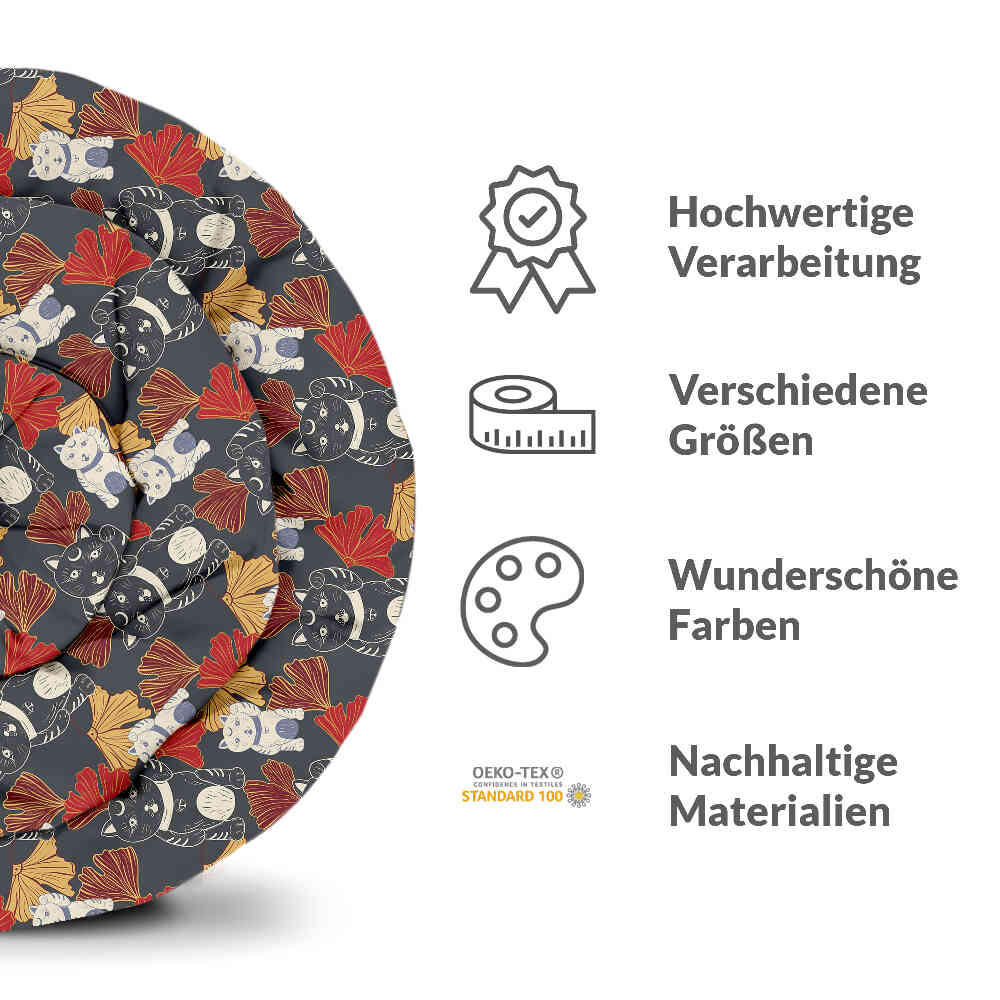 Original Therapiedecke - Baumwoll Bettwäsche Set Winkekatze