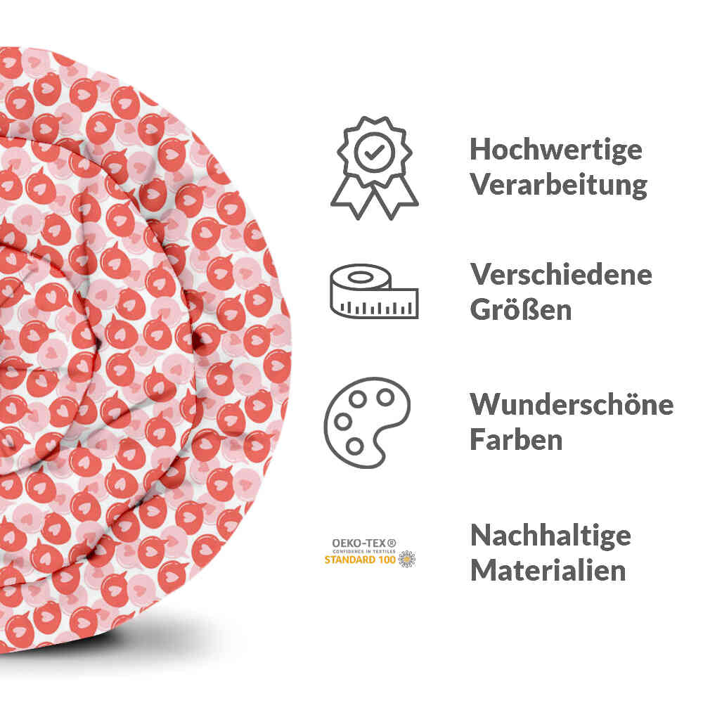 Original Therapiedecke - Baumwollbezug Sprechblase mit Herz