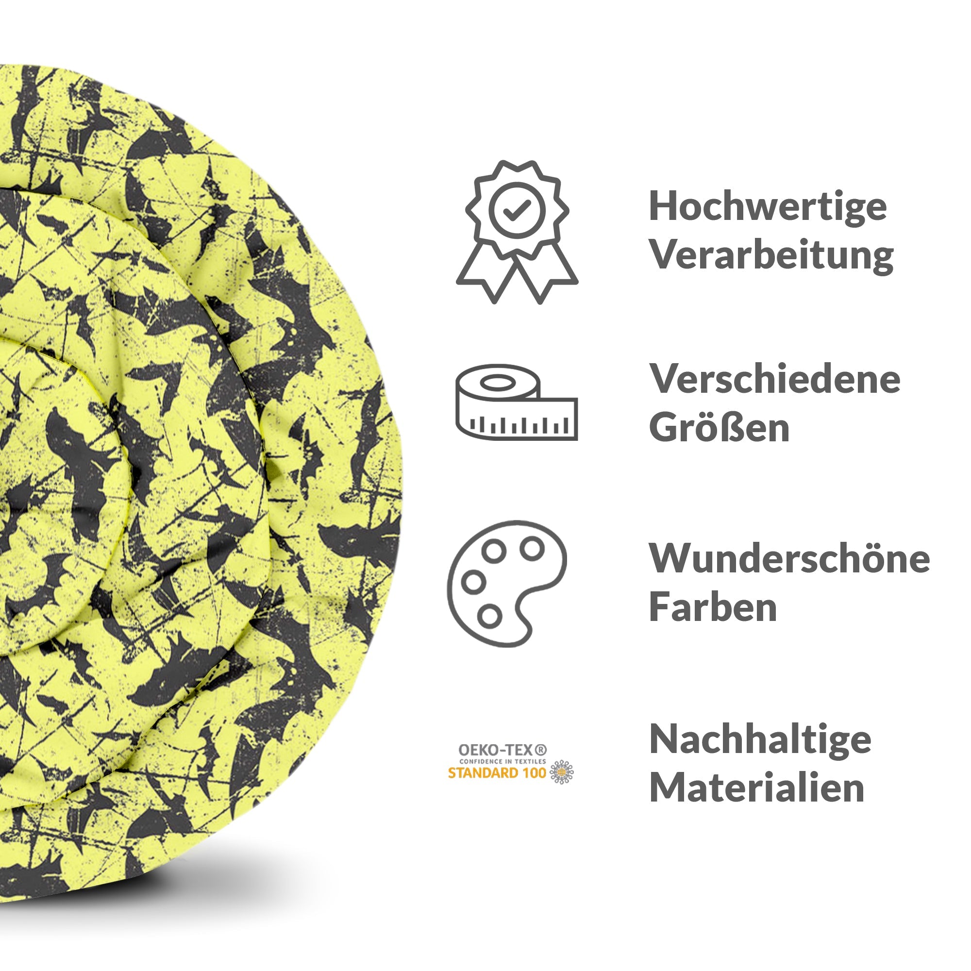 Original Therapiedecke - Baumwoll Bettwäsche Set Gelb Fledermaus