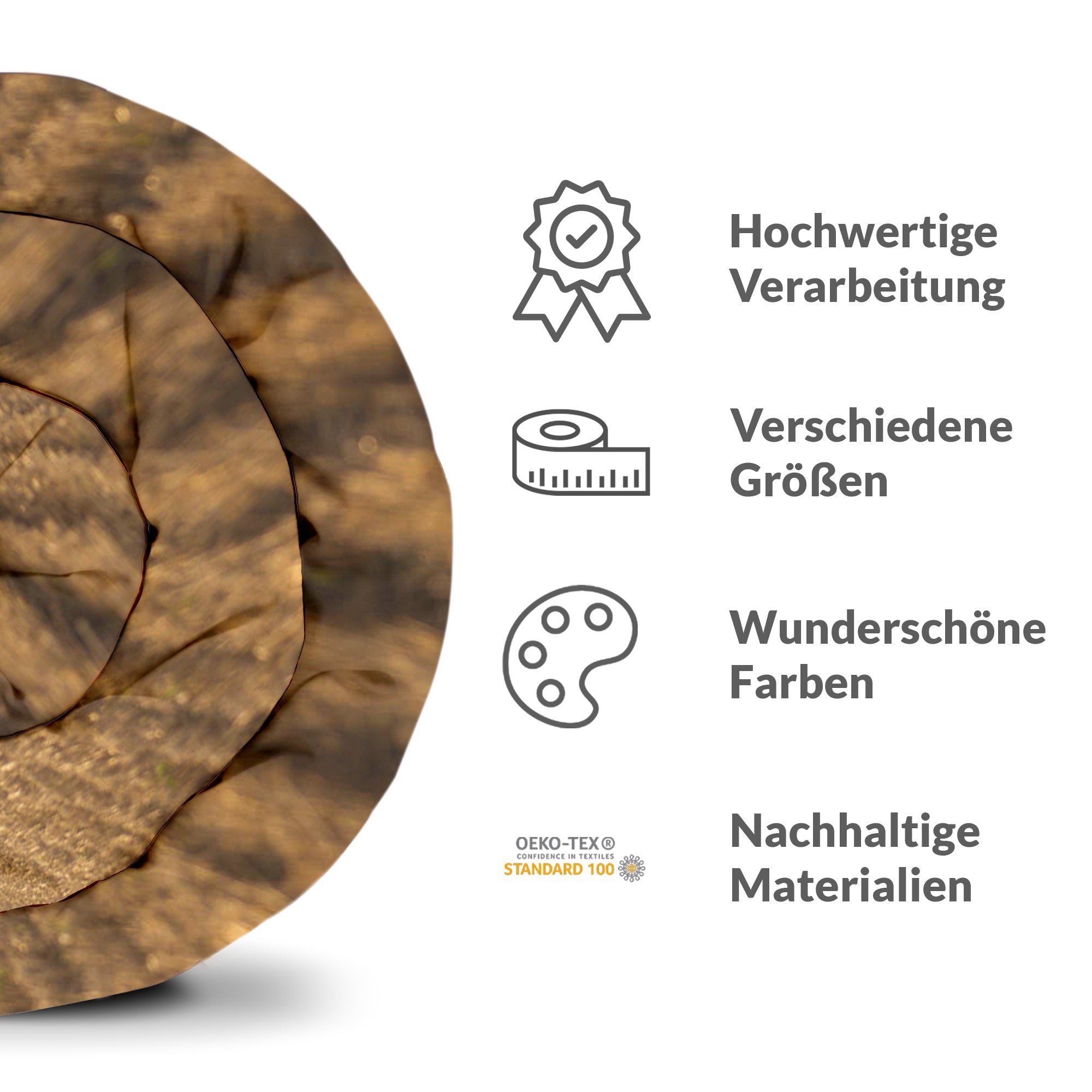 Therapiedecken beddengoed set bruin akker