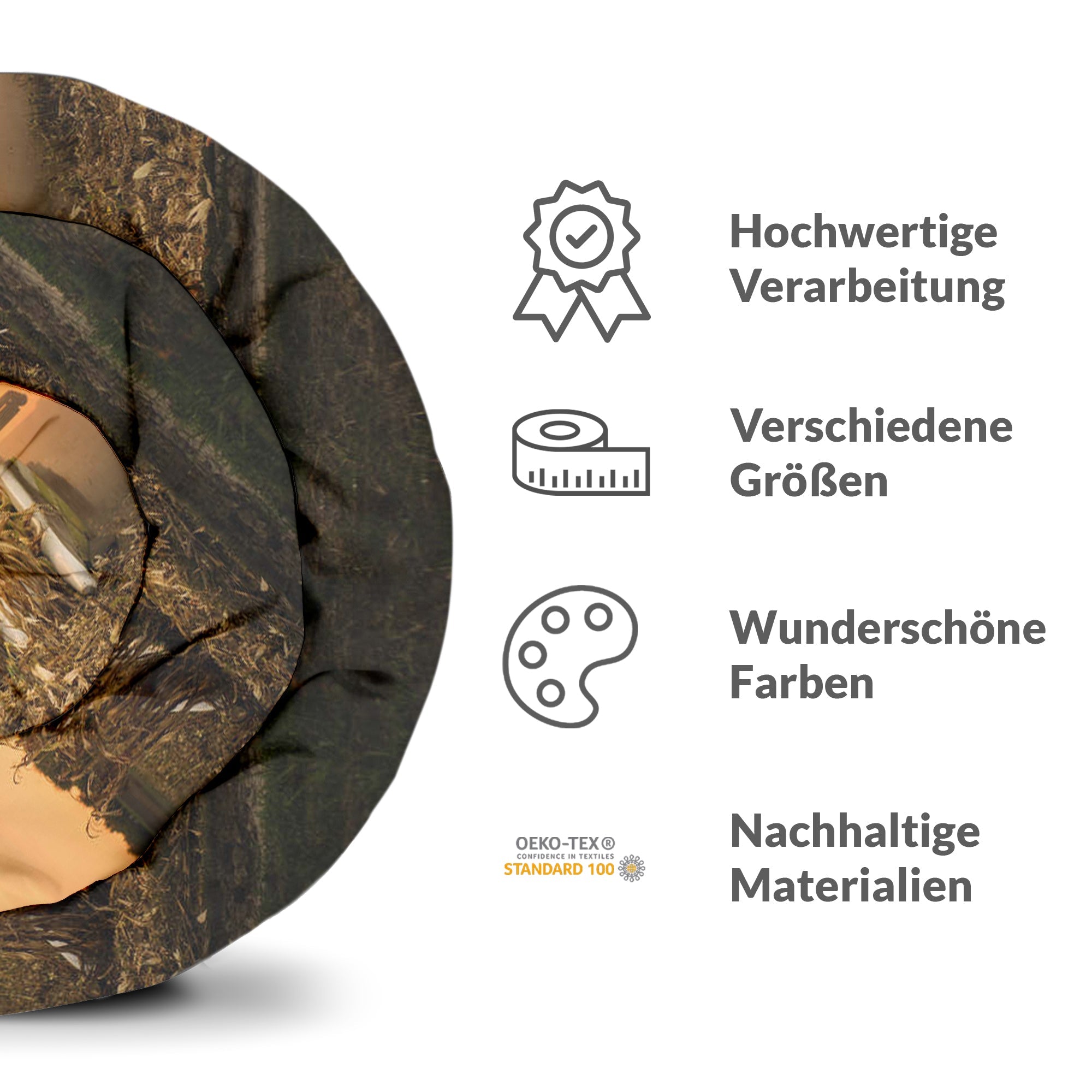 Original Therapiedecke - Baumwoll Bettwäsche Set Braun Dreschmaschine