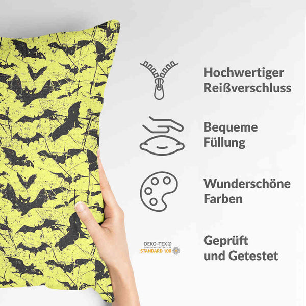 Gezondheidskussen Geel Vleermuis