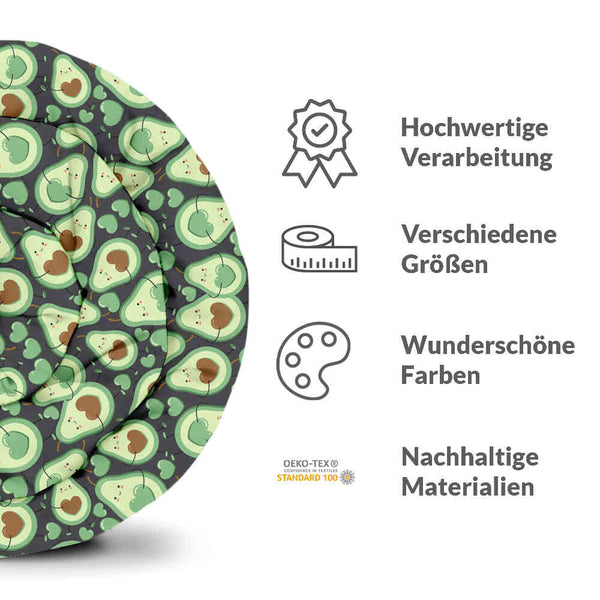 Therapiedekens katoenen hoes groene avocado's
