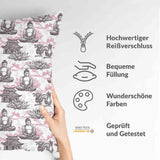 Gezondheidskussen met roze Boeddha