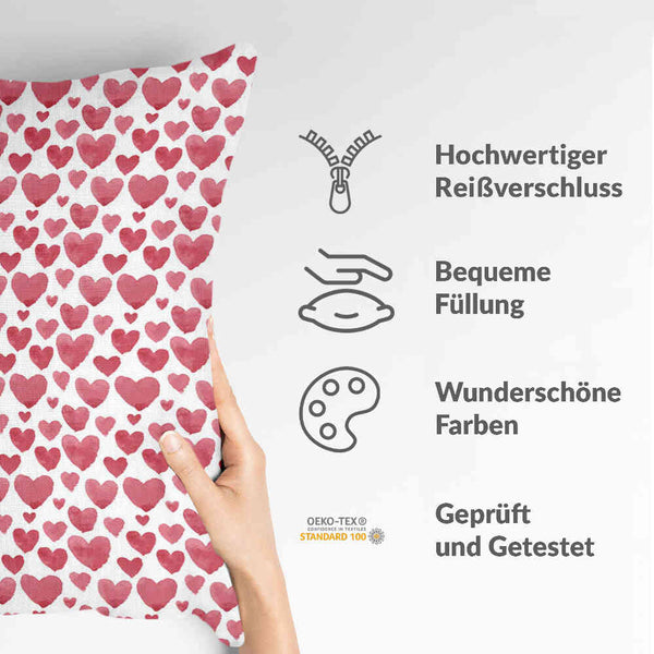 Gezondheidskussen Rode Harten